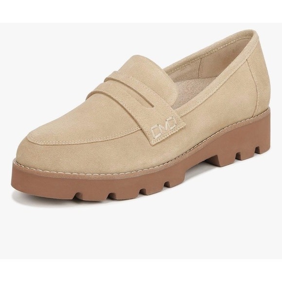 Vionic Loafer Cheryl Beige Suede Arch Support Womens 5 Medium New - Picture 1 of 8